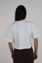 T-SHIRT CROP VICOLO BIANCA