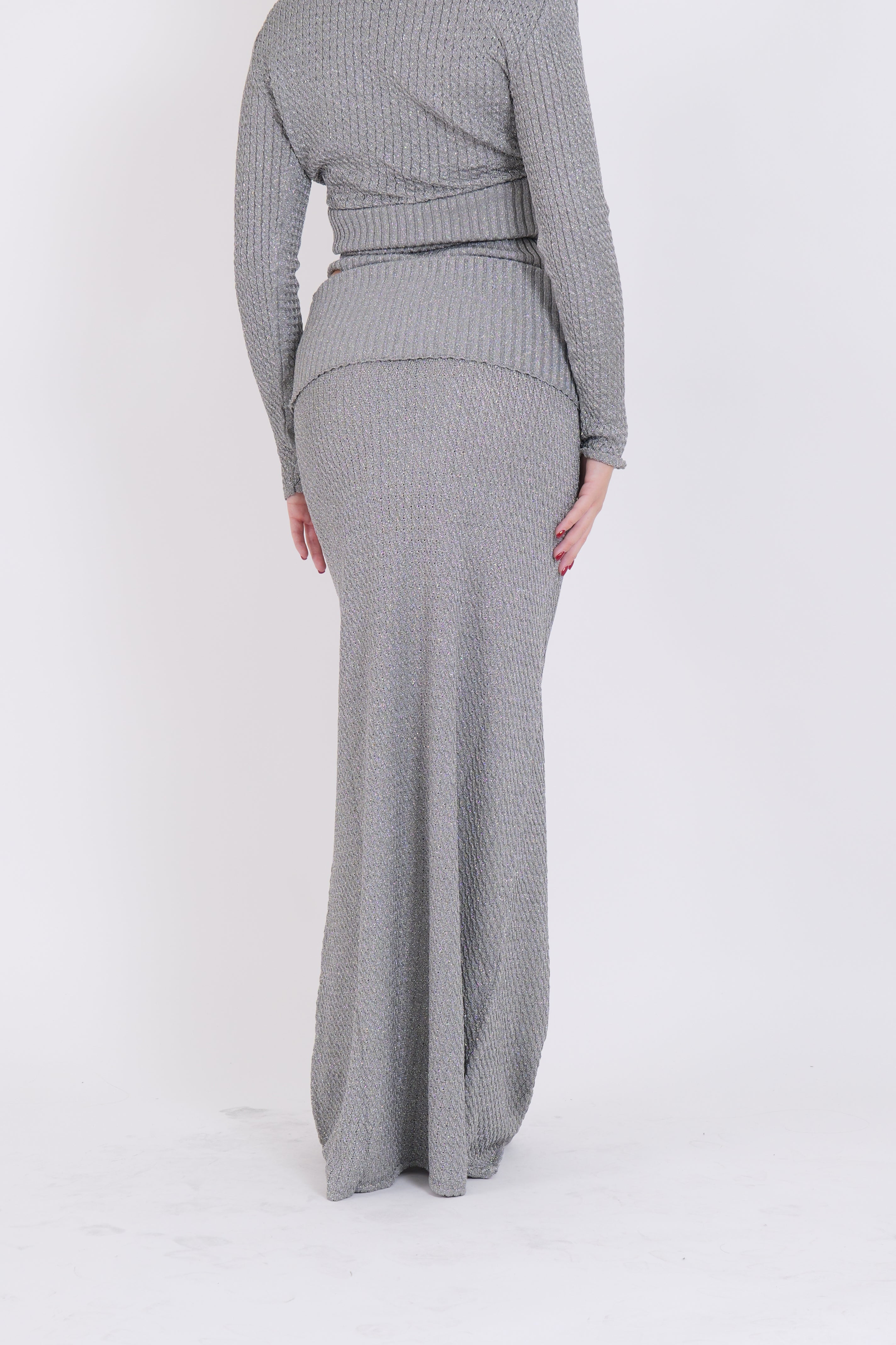 SISSI LONG SKIRT AKEP ARGENTO