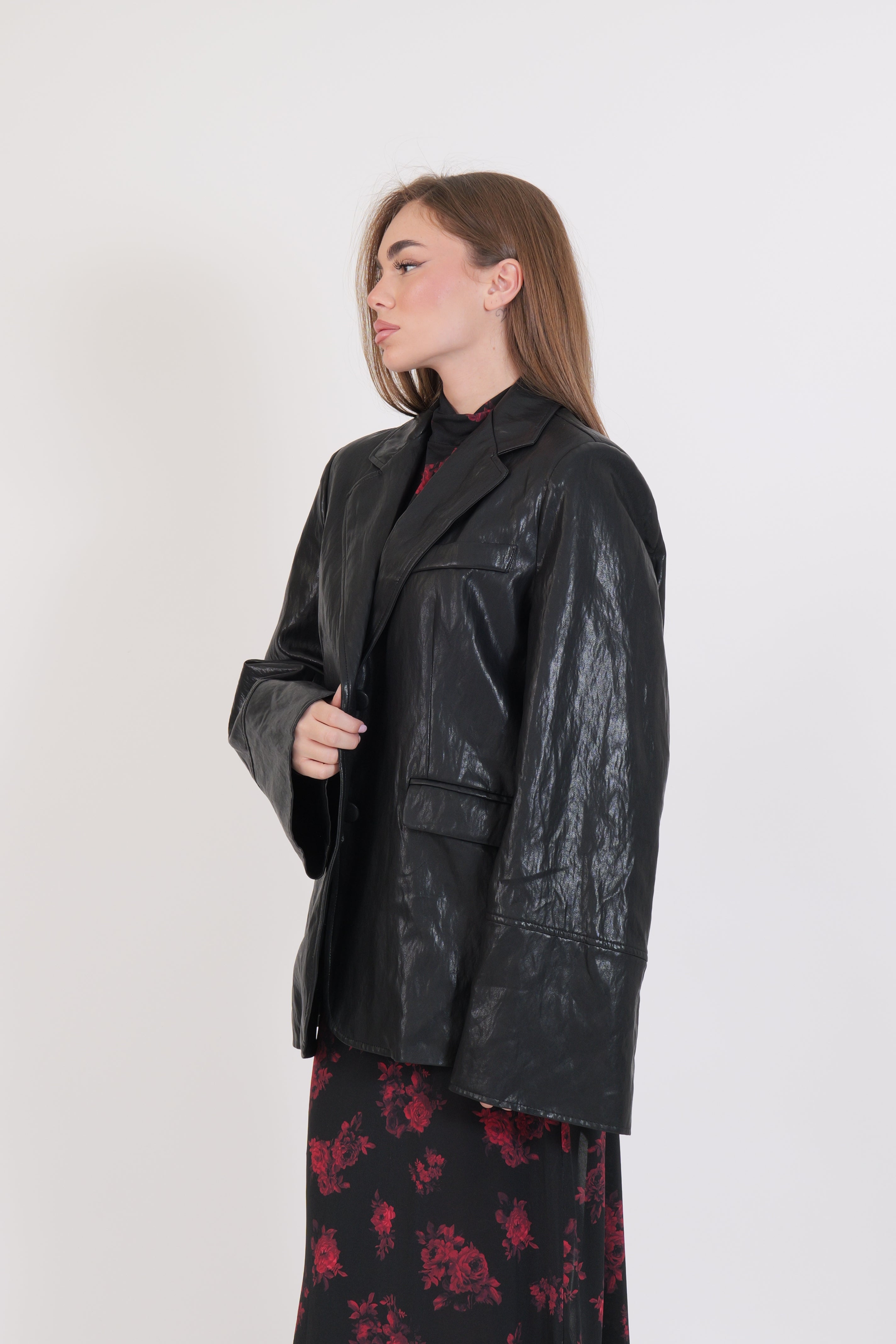 GIACCA ECOPELLE BLACK