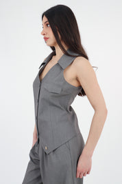 GILET REVERSE GRIGIO