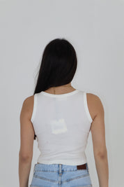TOP BOTTONCINI BIANCO