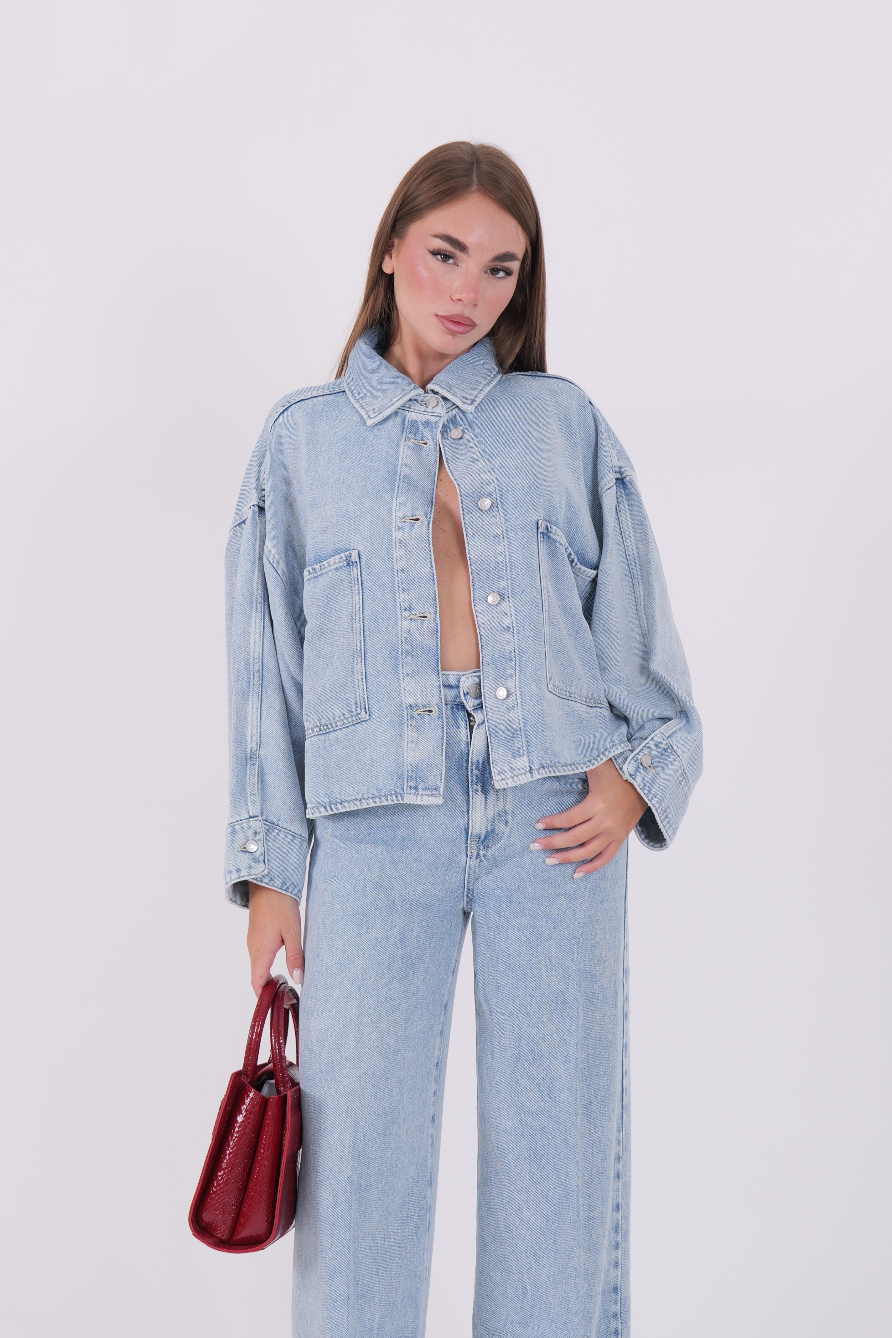 GIACCA LOU DENIM CHIARO