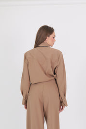 CAMICIA COW CAMMELLO