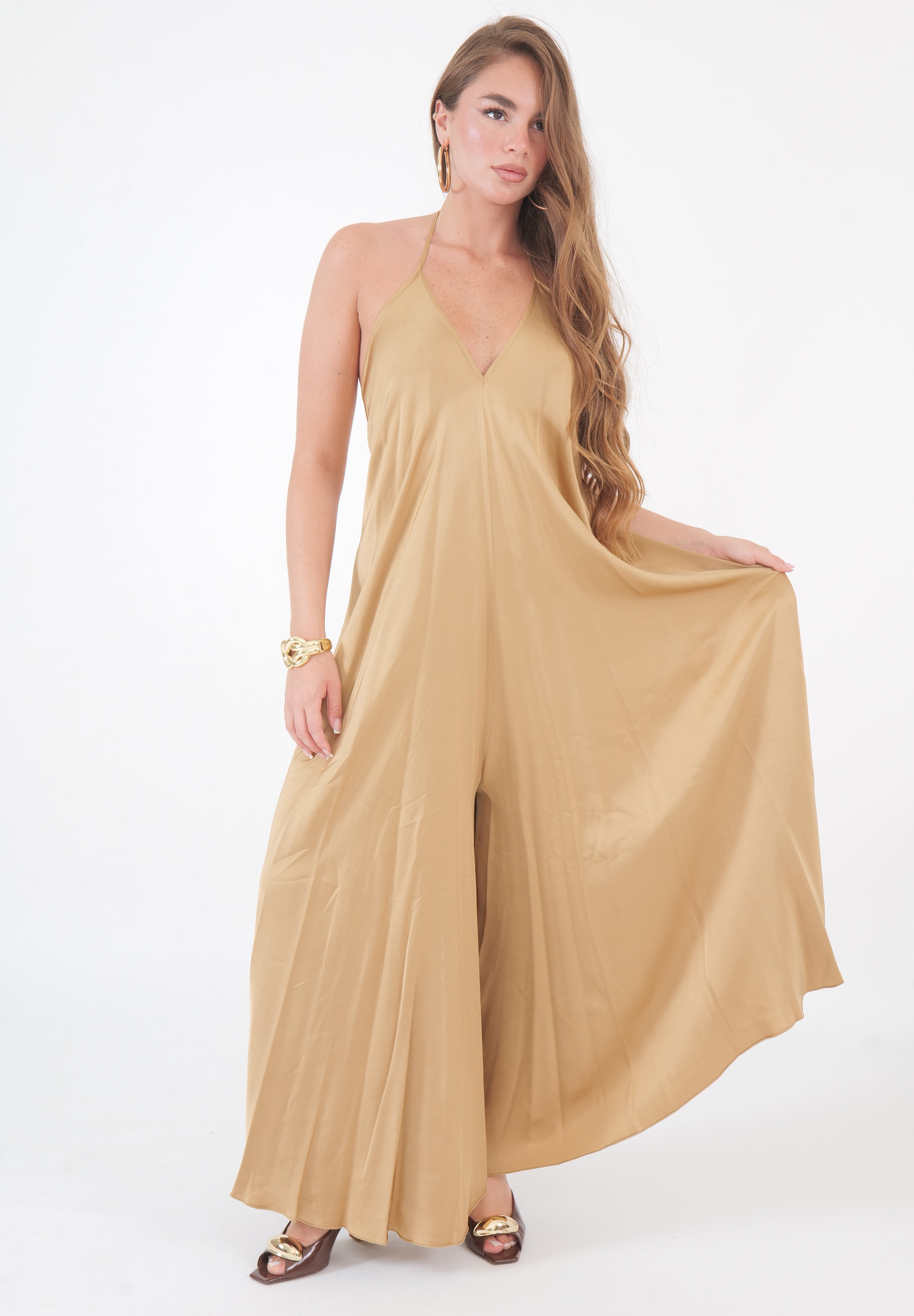 JUMPSUITE SATIN DESERT