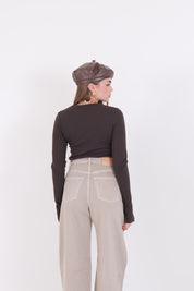 MAGLIA COSTINE MANICA GUANTO MORO