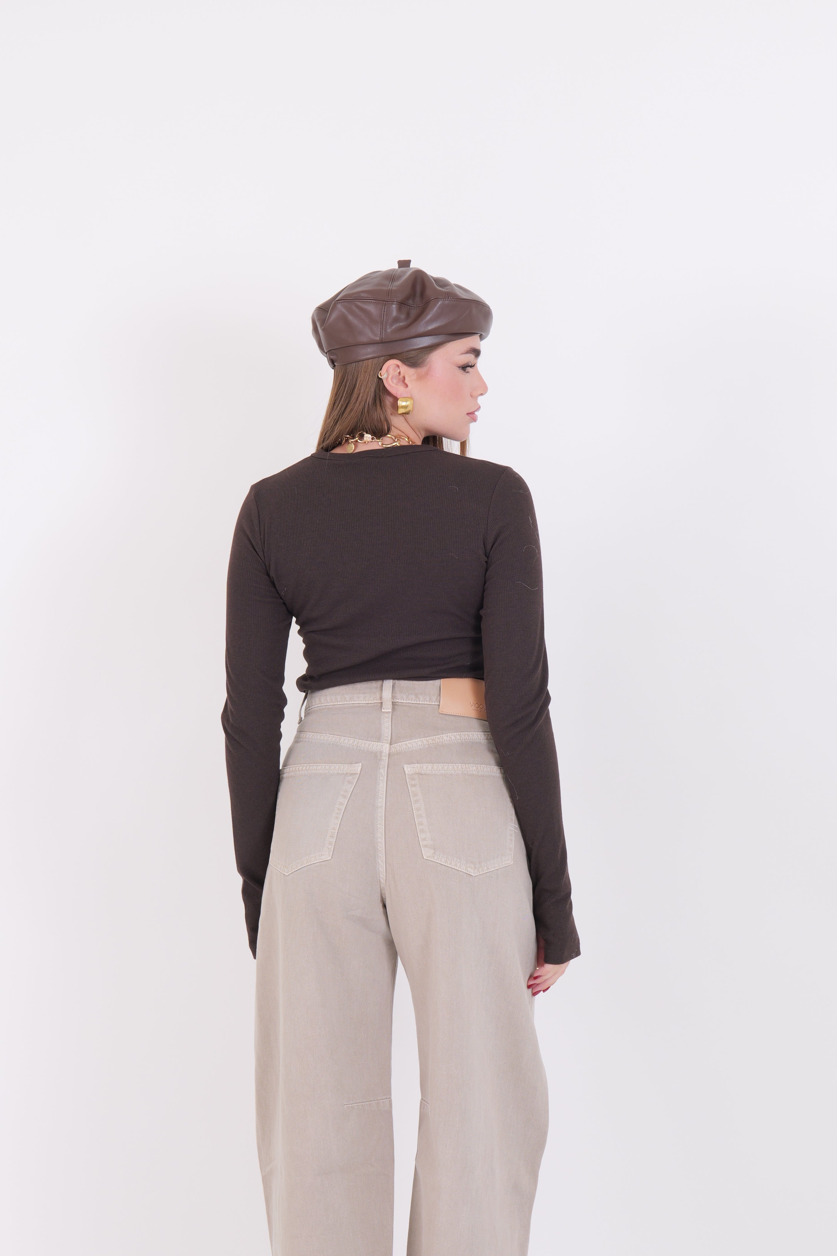 MAGLIA COSTINE MANICA GUANTO MORO