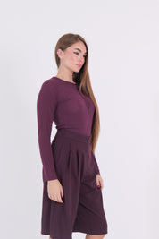 SERAFINA MISTO CASHMERE BORDEAUX