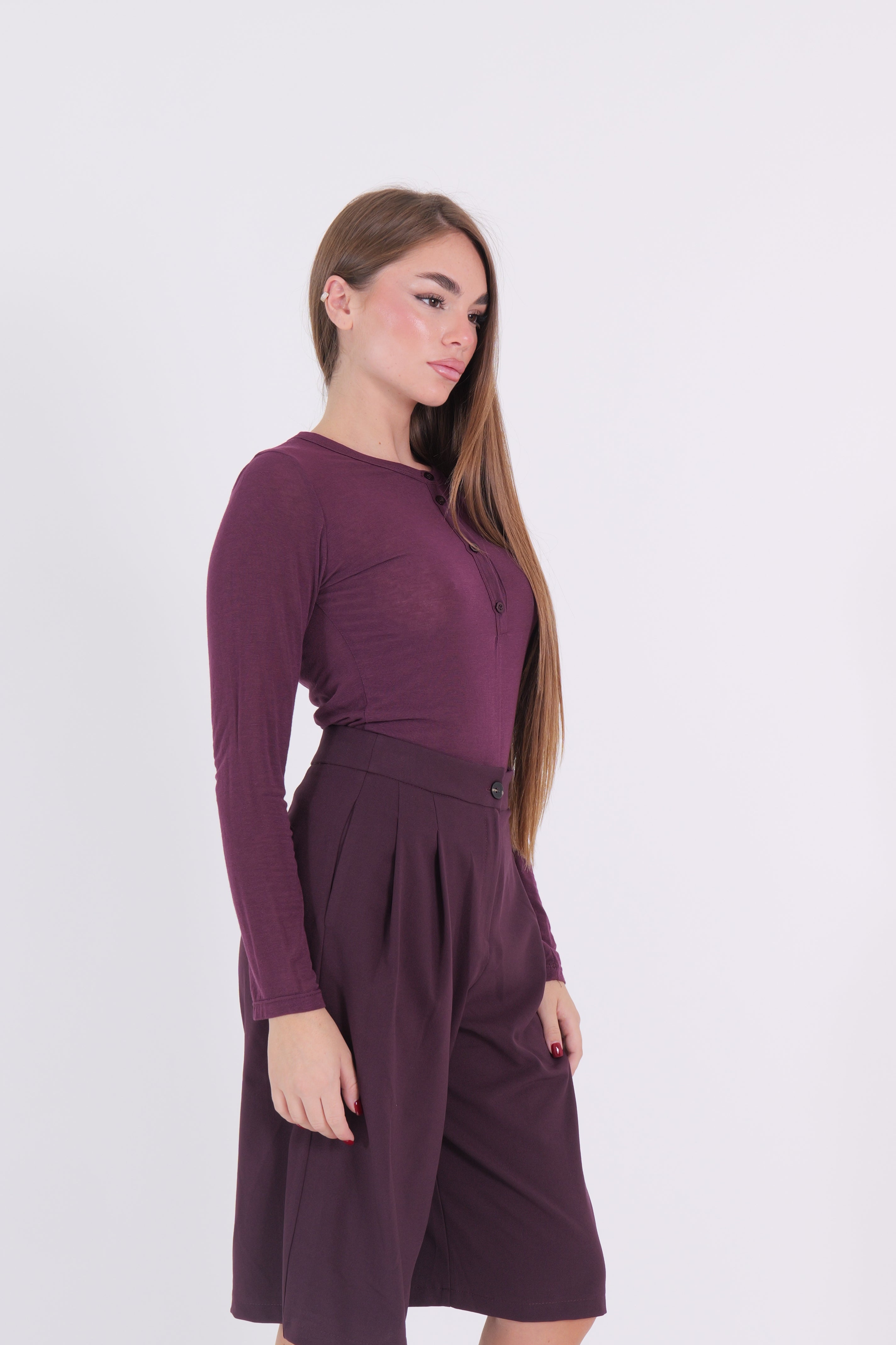 SERAFINA MISTO CASHMERE BORDEAUX