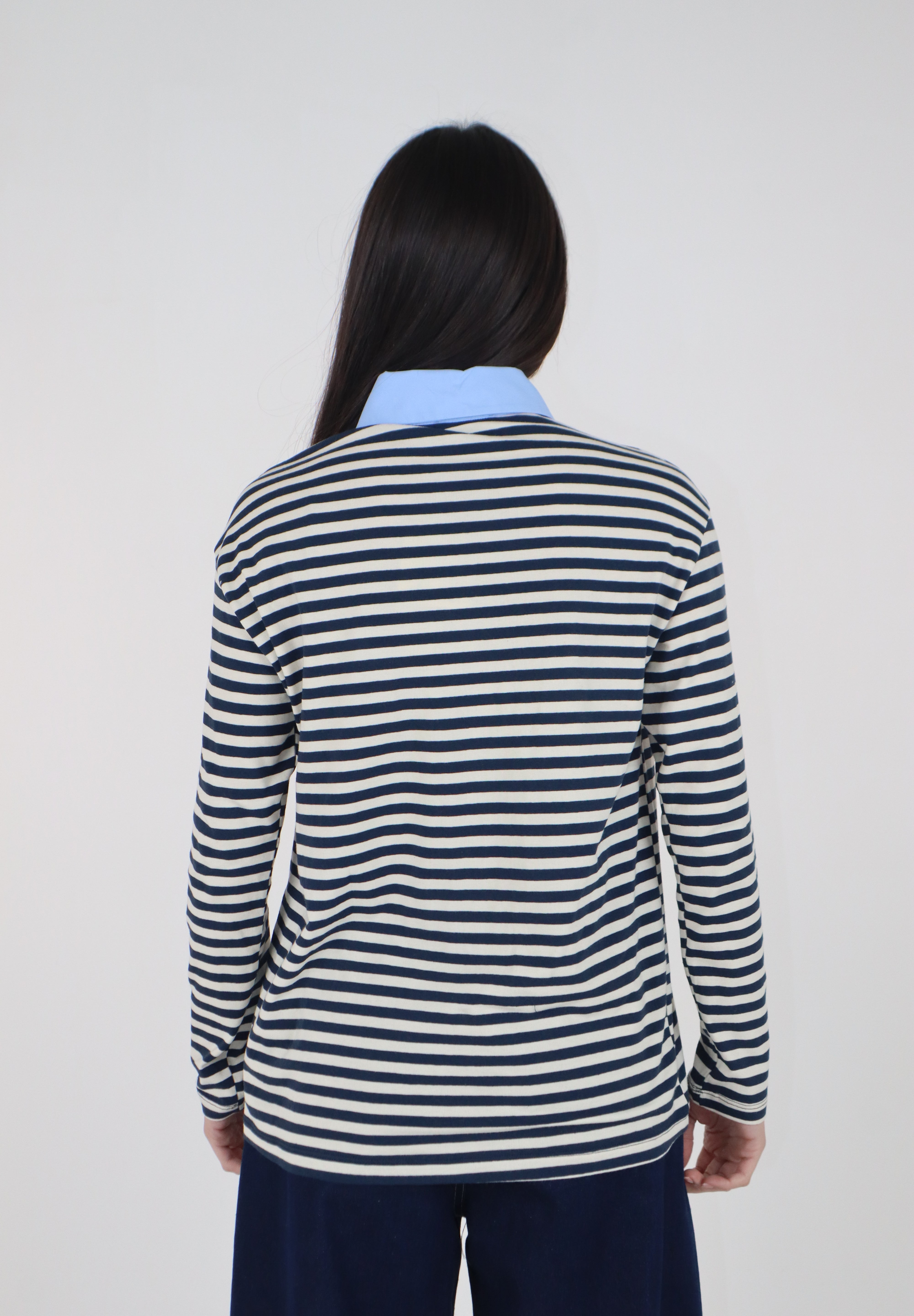 MAGLIA RIGHE COLLO CAMICIA