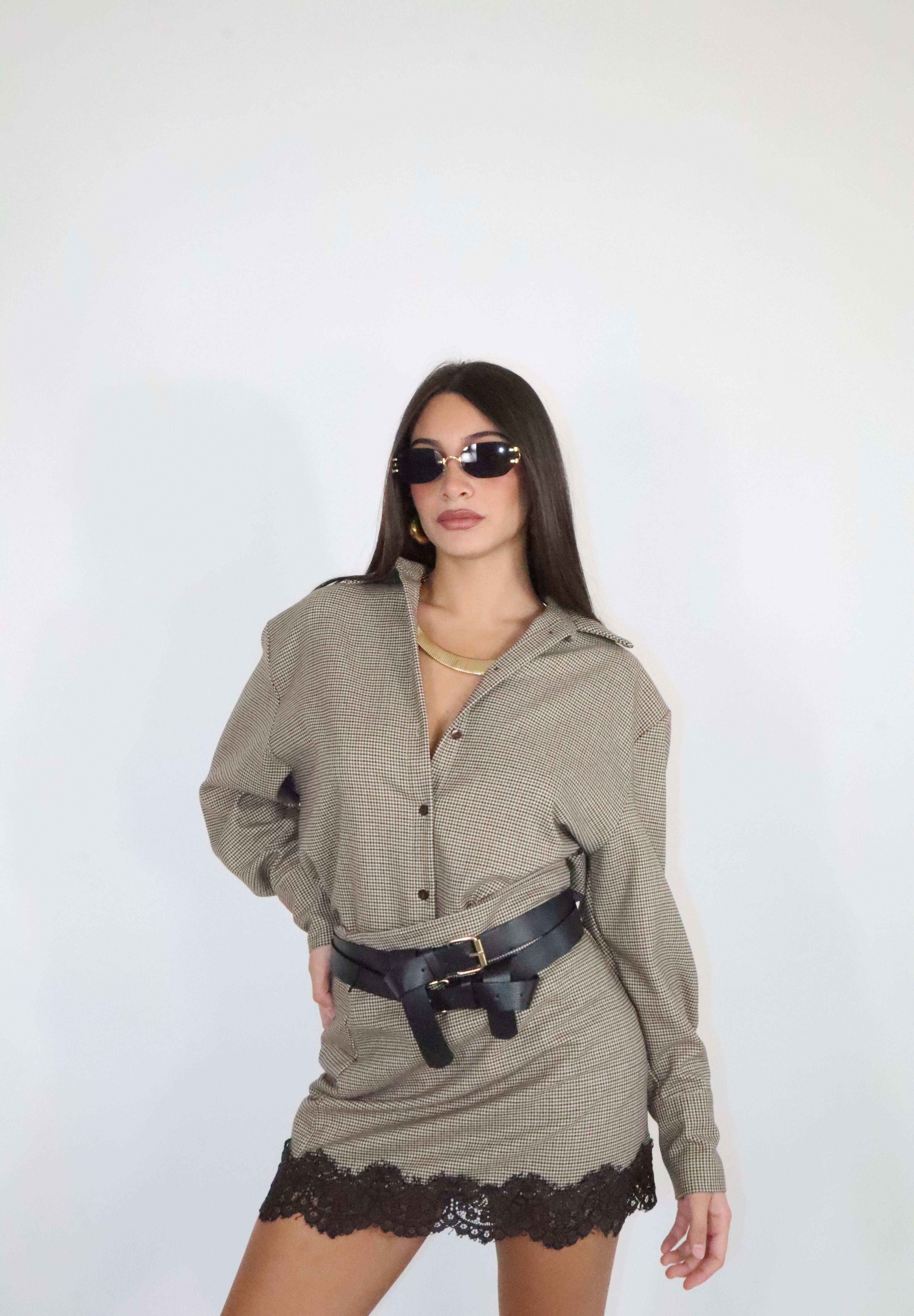 CAMICIONE EVA PIZZO E CHECK