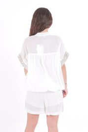 CAMICIA PAILLETTES BIANCA