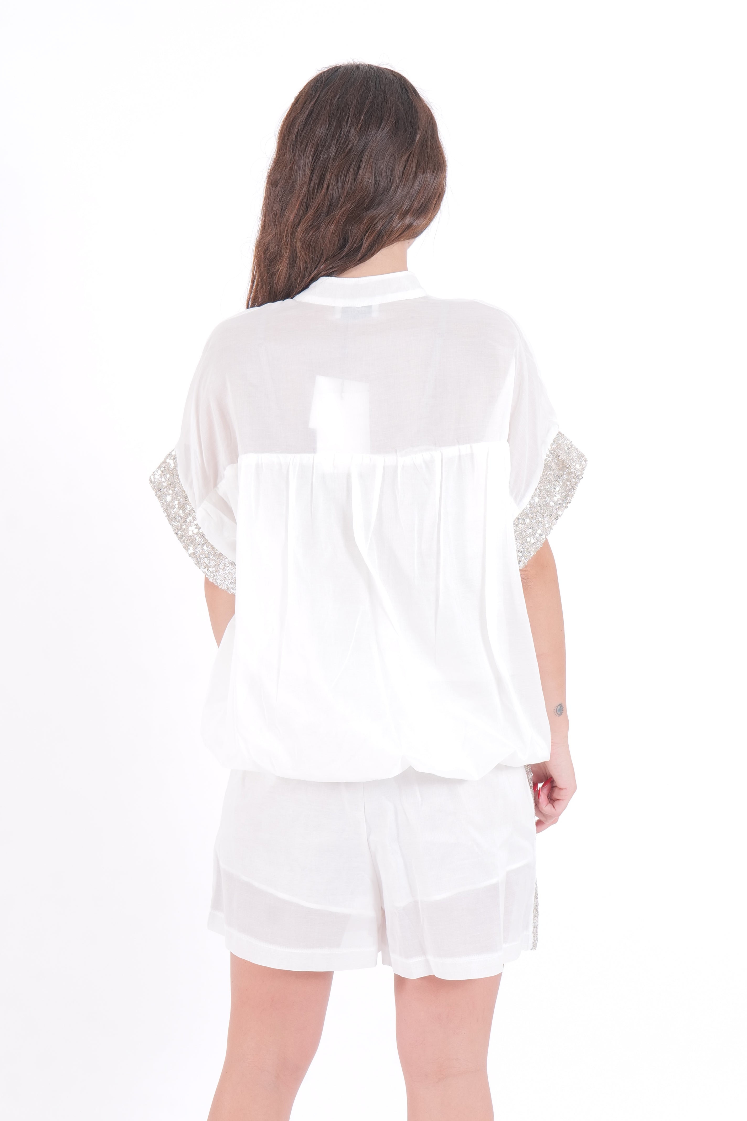CAMICIA PAILLETTES BIANCA