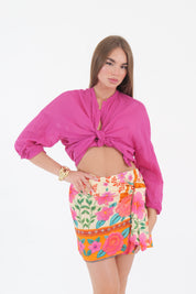 CAMICIA MAGENTA NODO