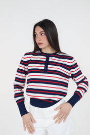 MAGLIA RIGHE BLU NAVY