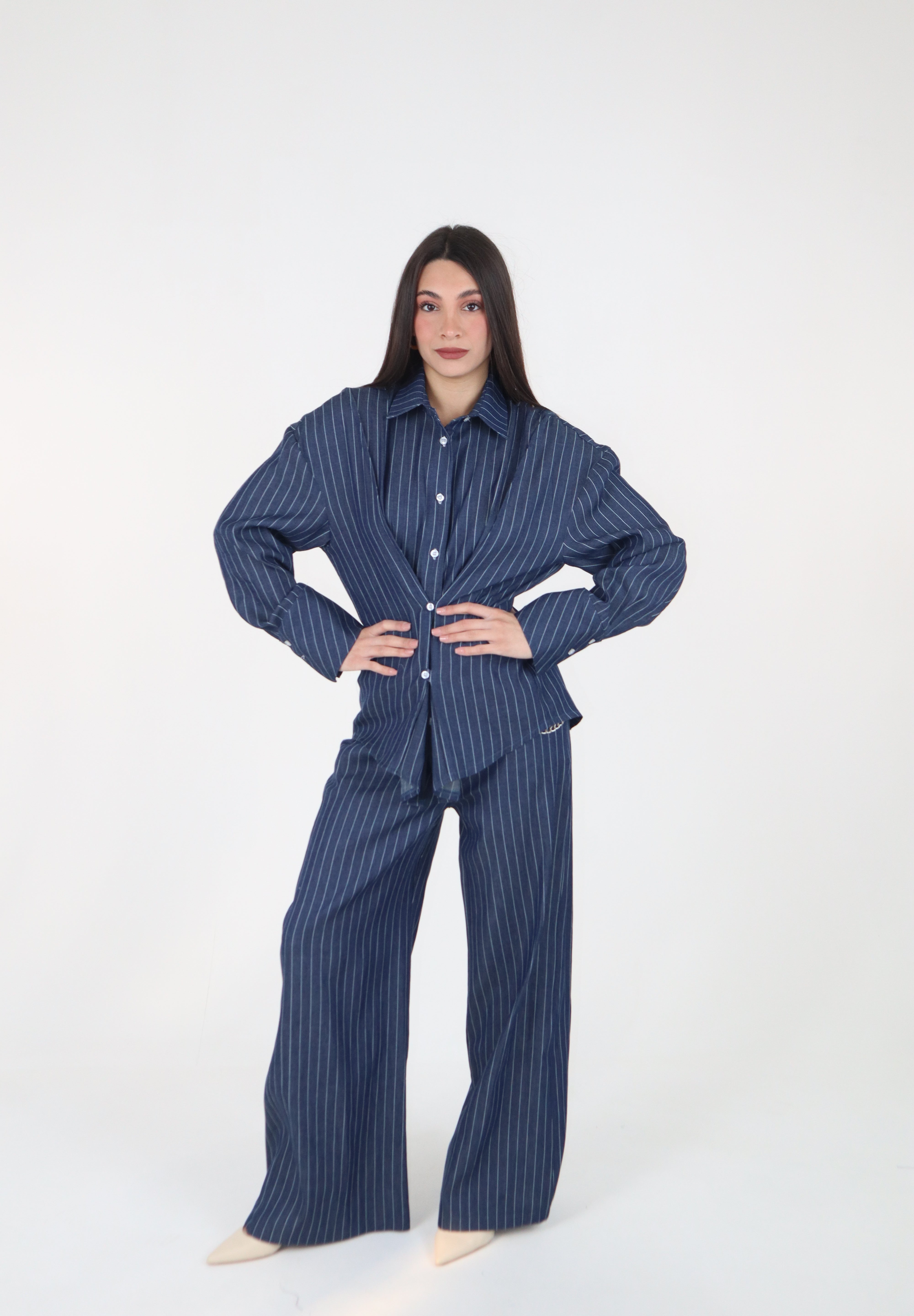 PANTALONI DENIM GESSATO