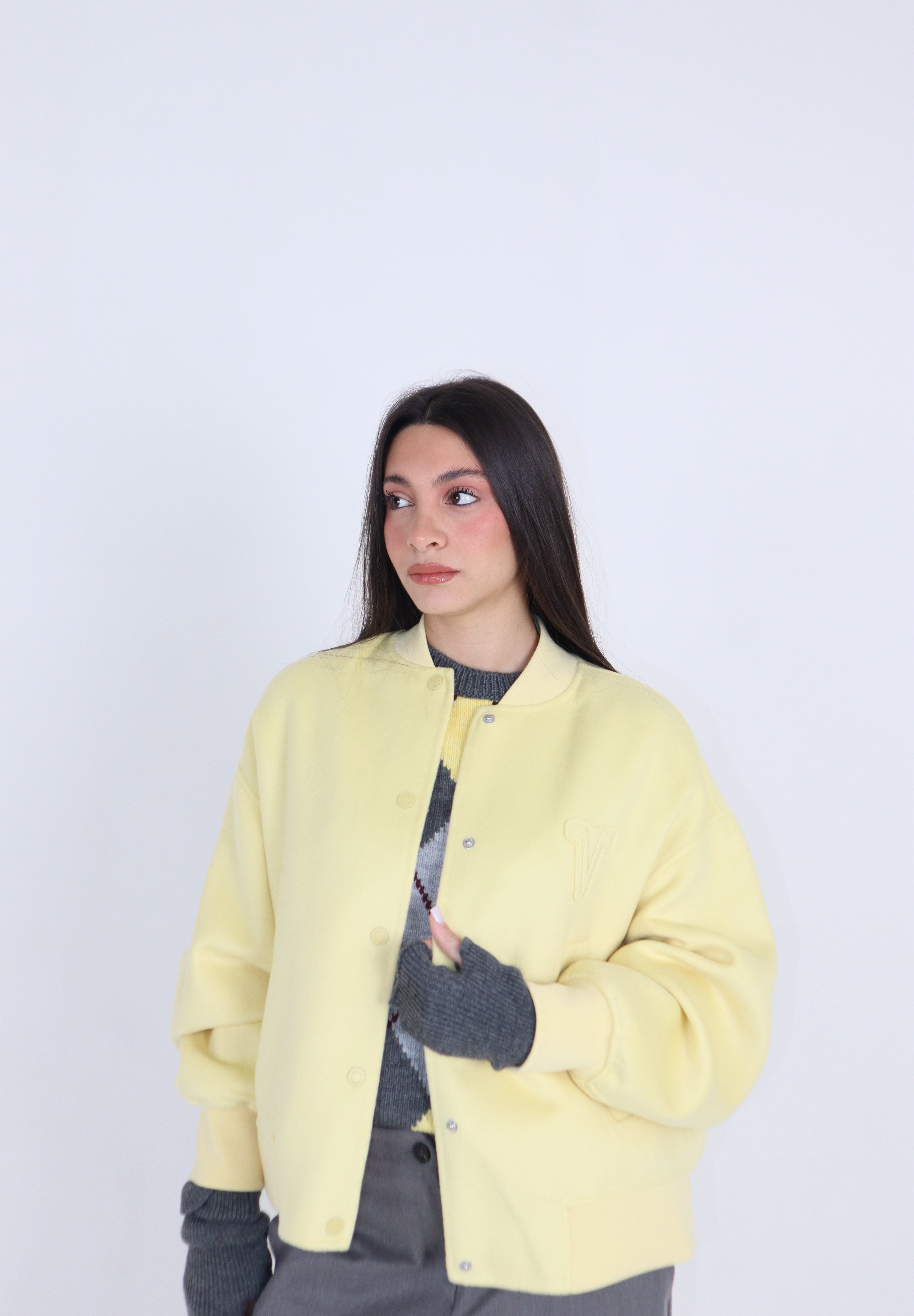 BOMBER SOFT PASTEL GIALLO