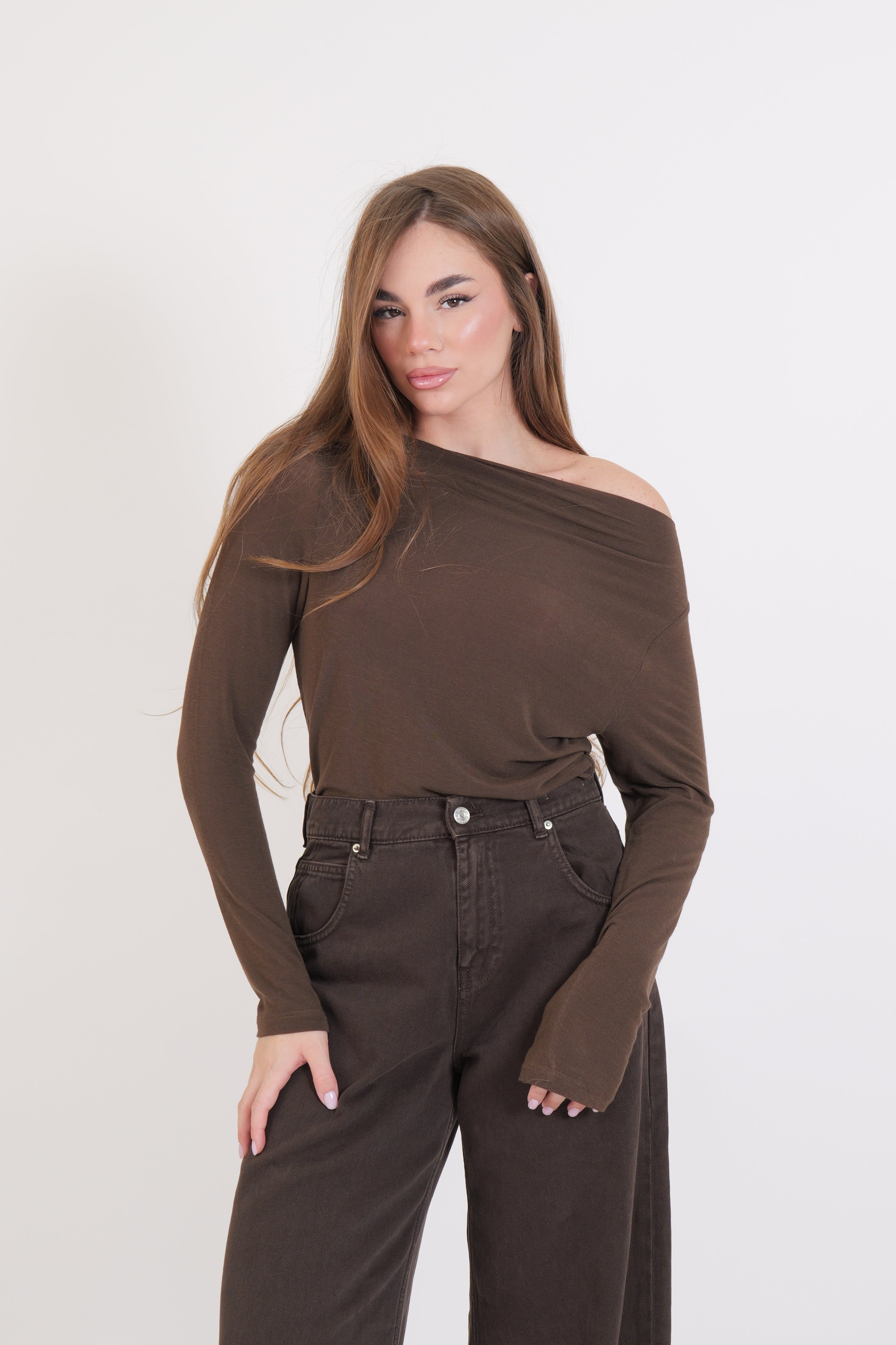 MAGLIA MISTO CASHMERE MORO