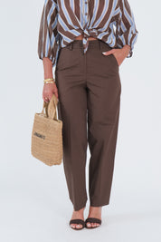 PANTALONI COTTON MORO
