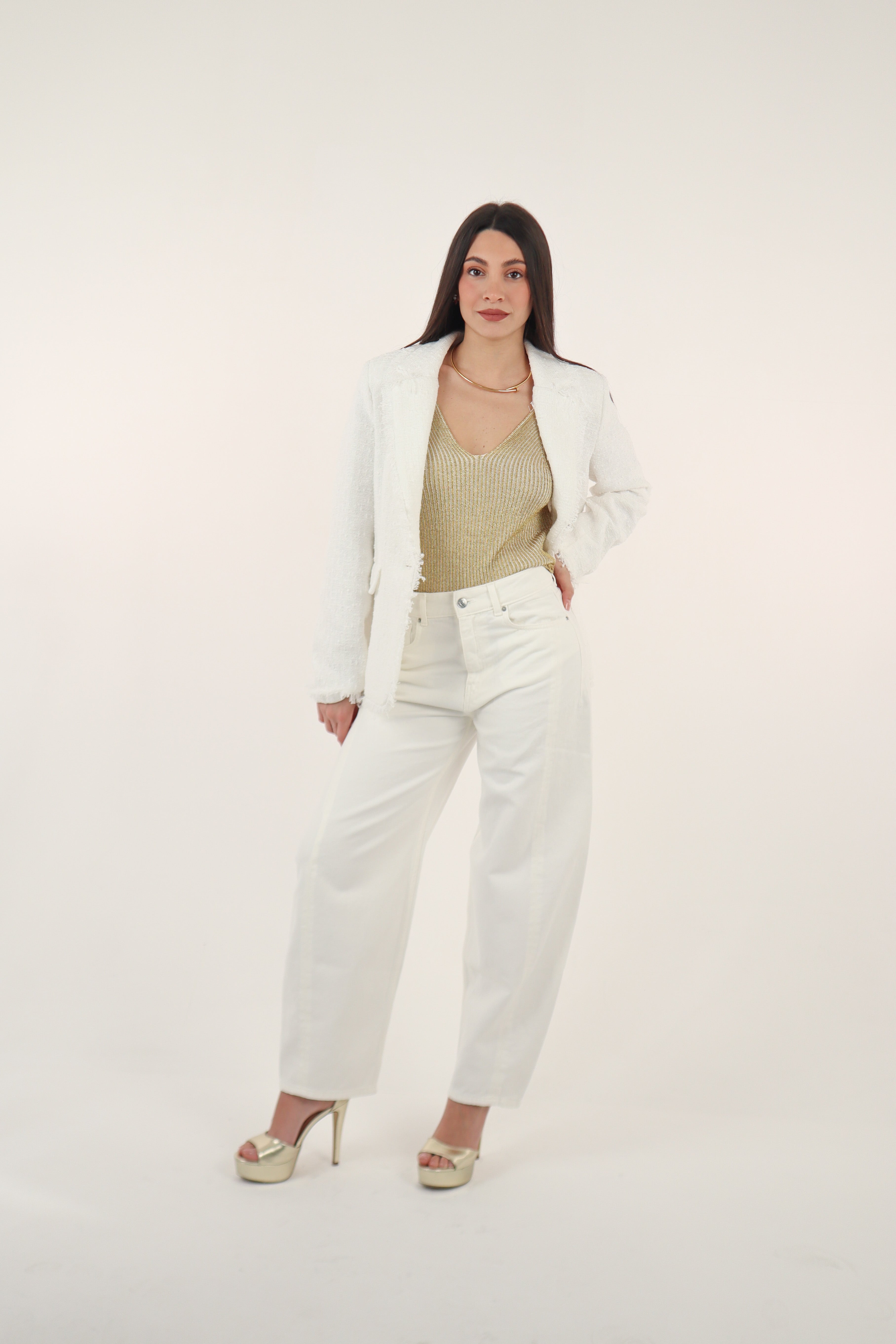 JEANS CHIARA MULTICOLOR BIANCO