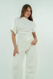 T-SHIRT PIZZO BIANCO