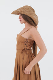 DRESS SOPHIA CAMEL