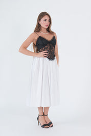 DRESS PIZZO BLACK E WHITE