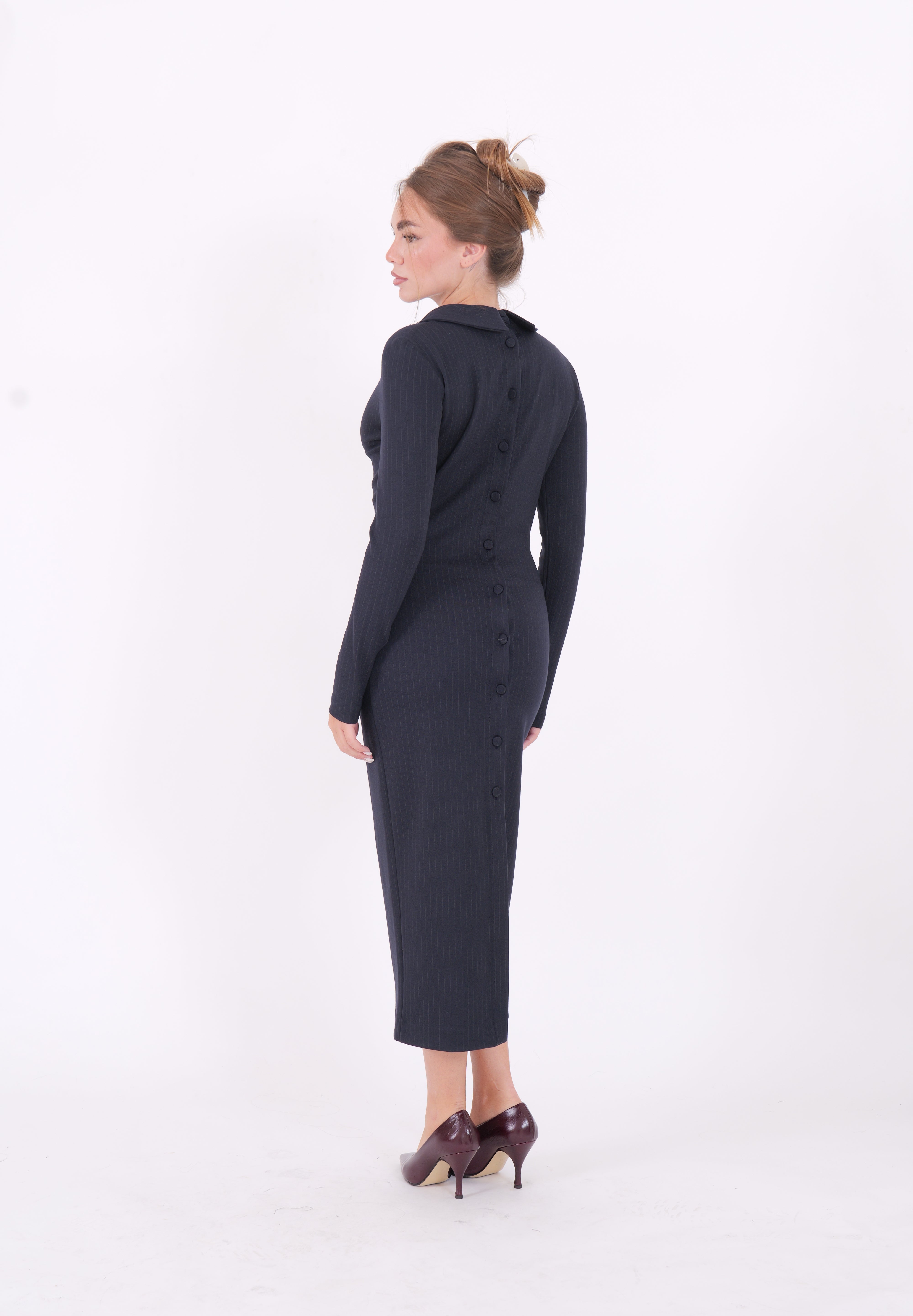 ABITO MARY GESSATO BLU