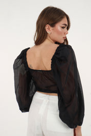 TOP CORALINE NERO