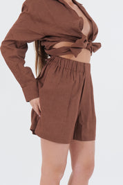 SHORT IN LINO MORO