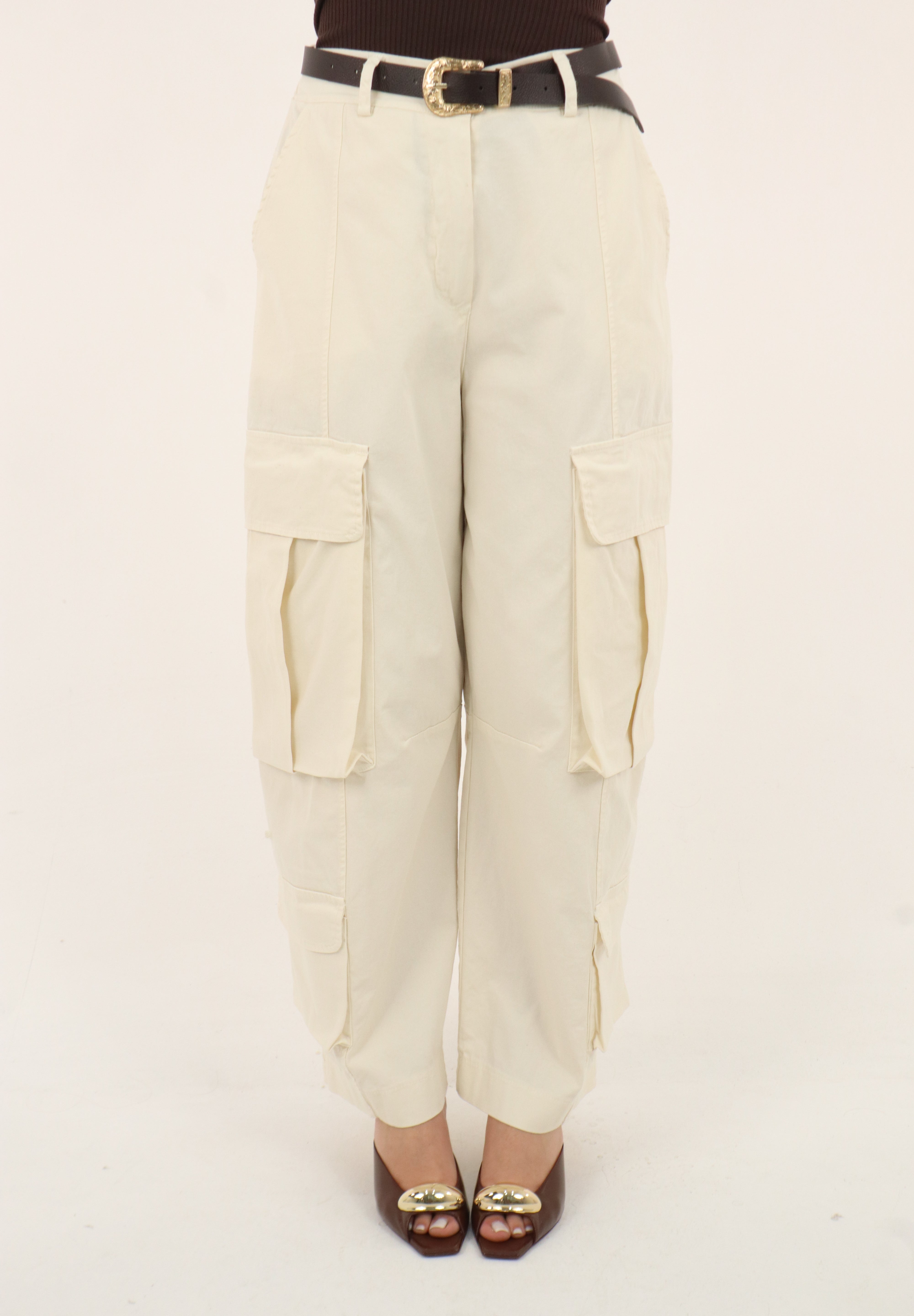 PANTALONE CARGO BURRO