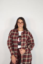 CAMICIA QUADRI BURGUNDY