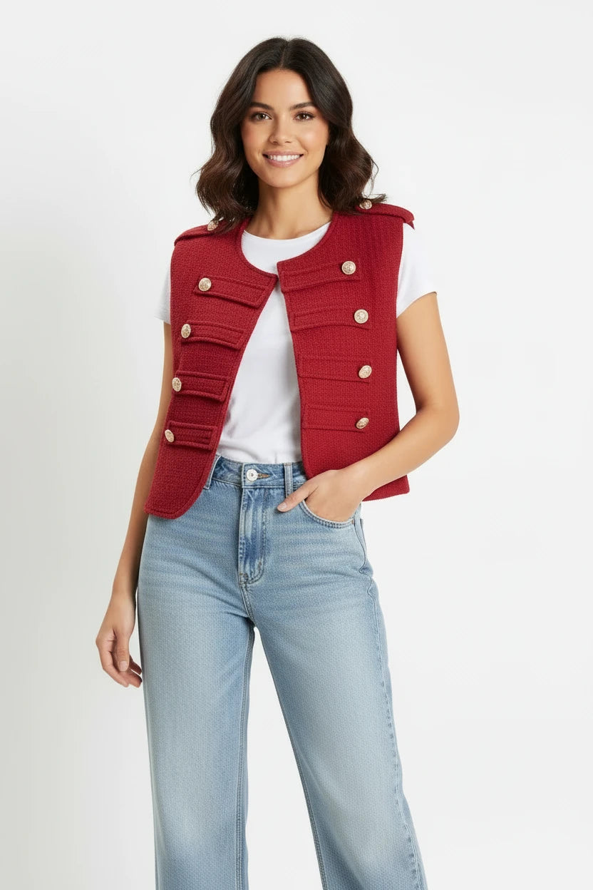 GILET NAPOLEON ROSSO