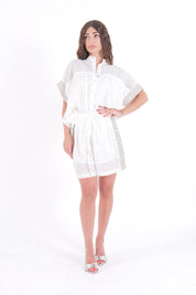 SHORT PAILLETTES BIANCO