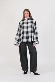 CAMICIA QUADRI BIANCO/NERA/GRIGIO
