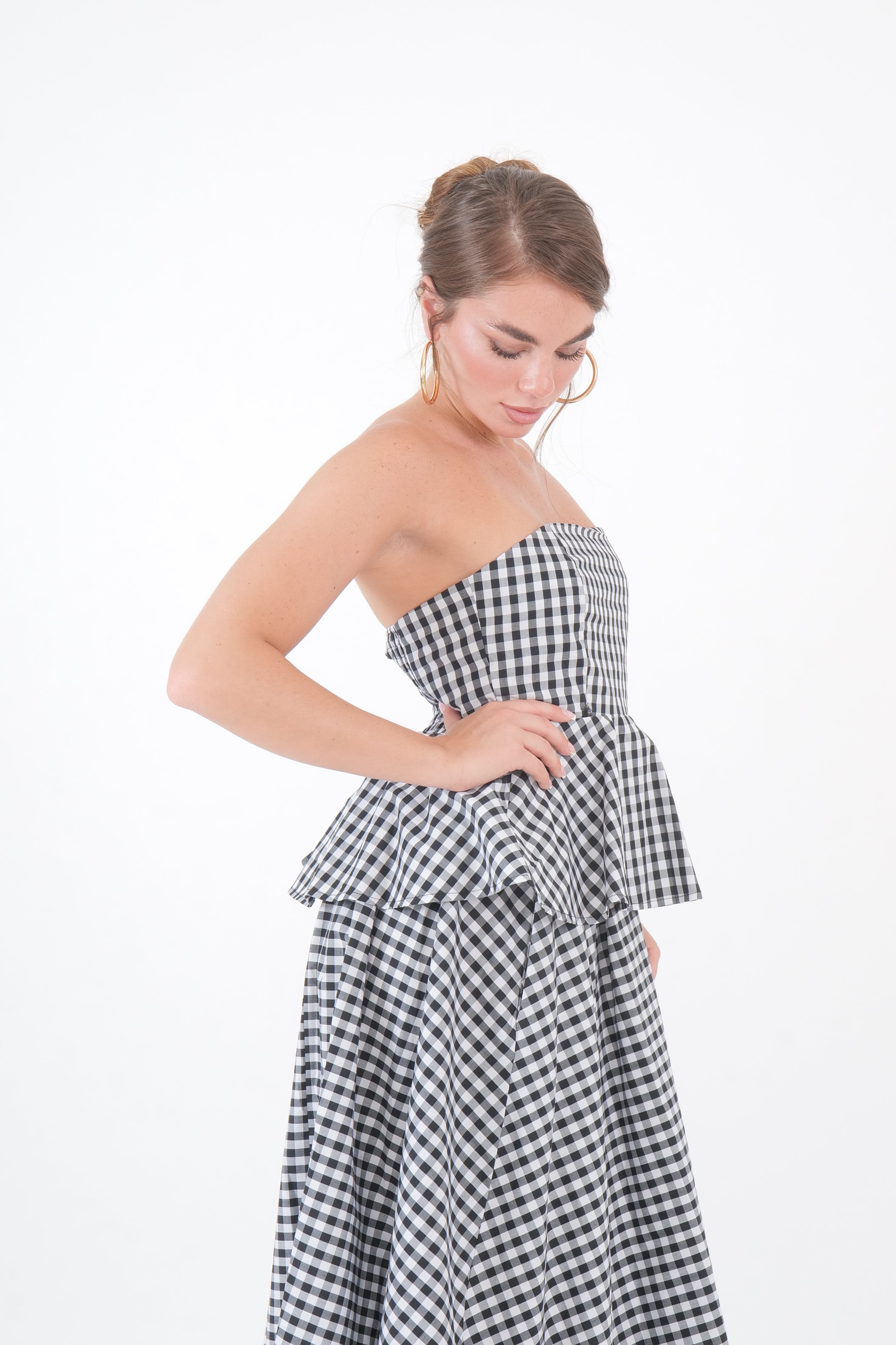TOP BLACK VICHY
