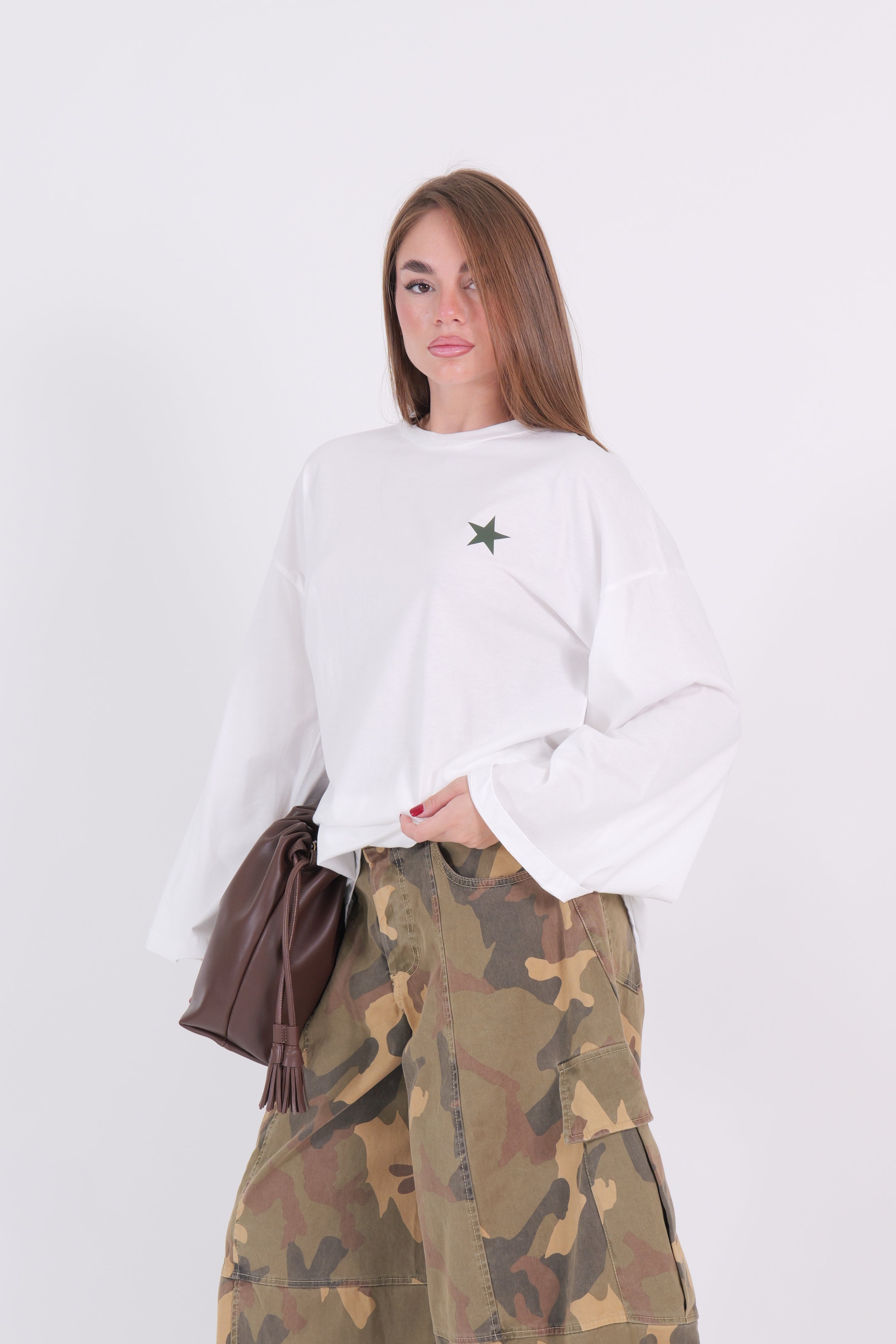 T-SHIRT GOOD DAYS BIANCA/VERDE