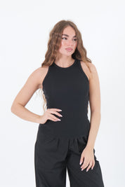 TOP COSTINE NERO