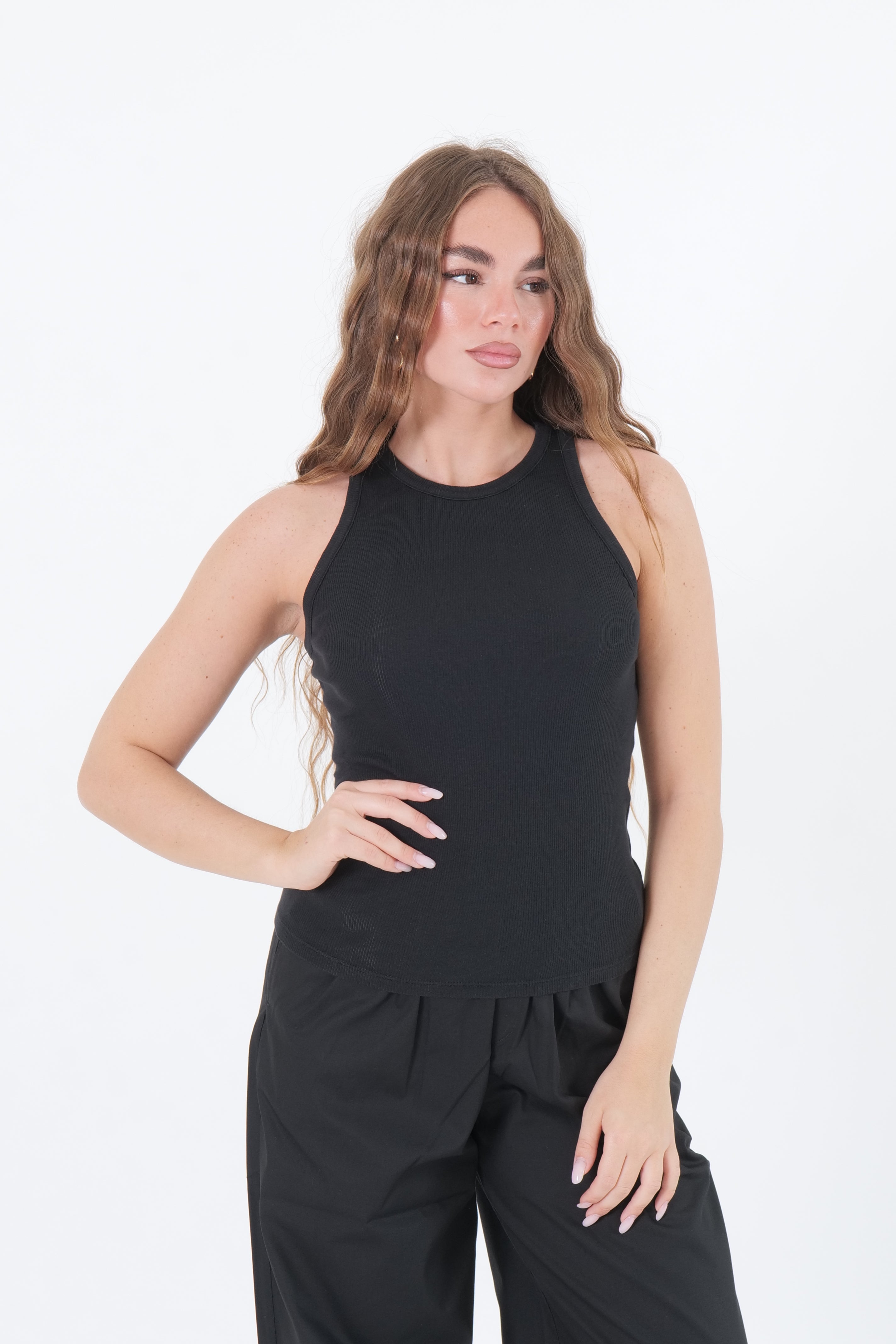 TOP COSTINE NERO