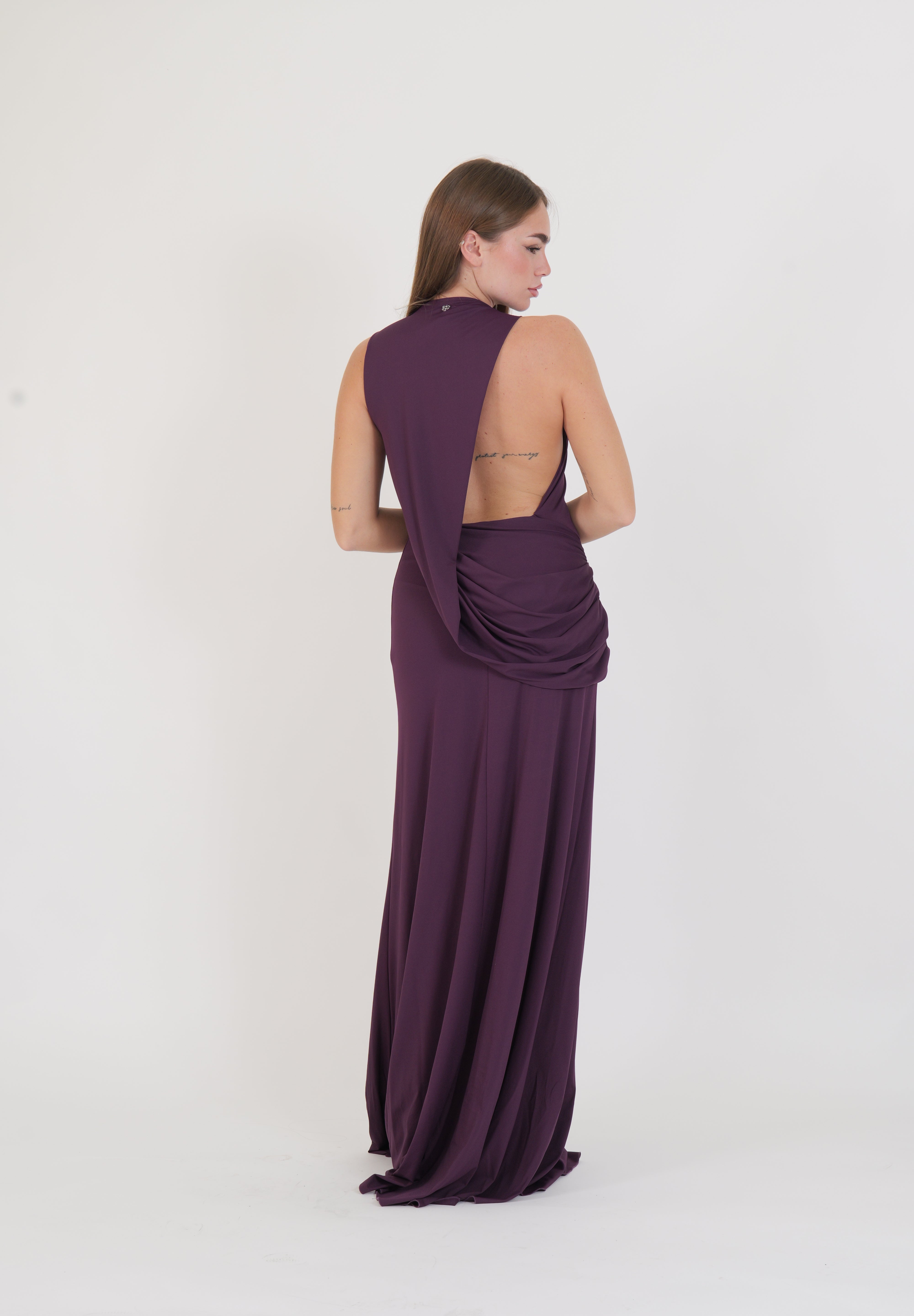 LONG DRESS SOLEN RUBY NOIR