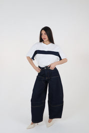 T-SHIRT PANNA BLU