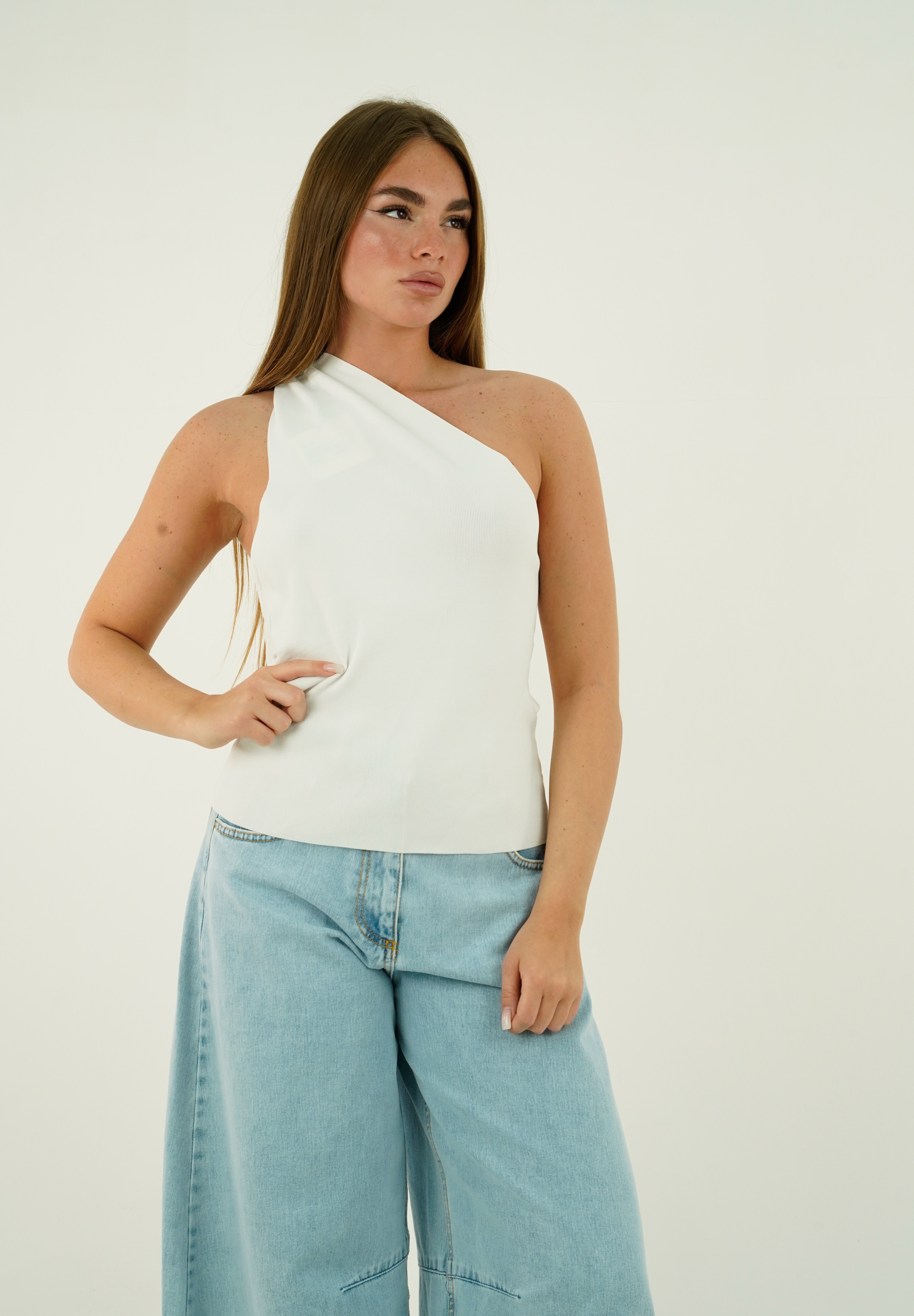 TOP MONOSPALLA BIANCO