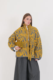 CARDIGAN DIXIE GIALLO/GRIGIO