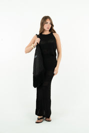 GONNA MAXI LACE NERA