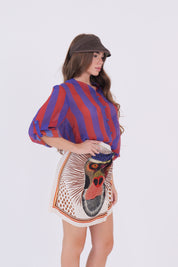 CAMICIA MUSSOLA INDIA/VIOLA