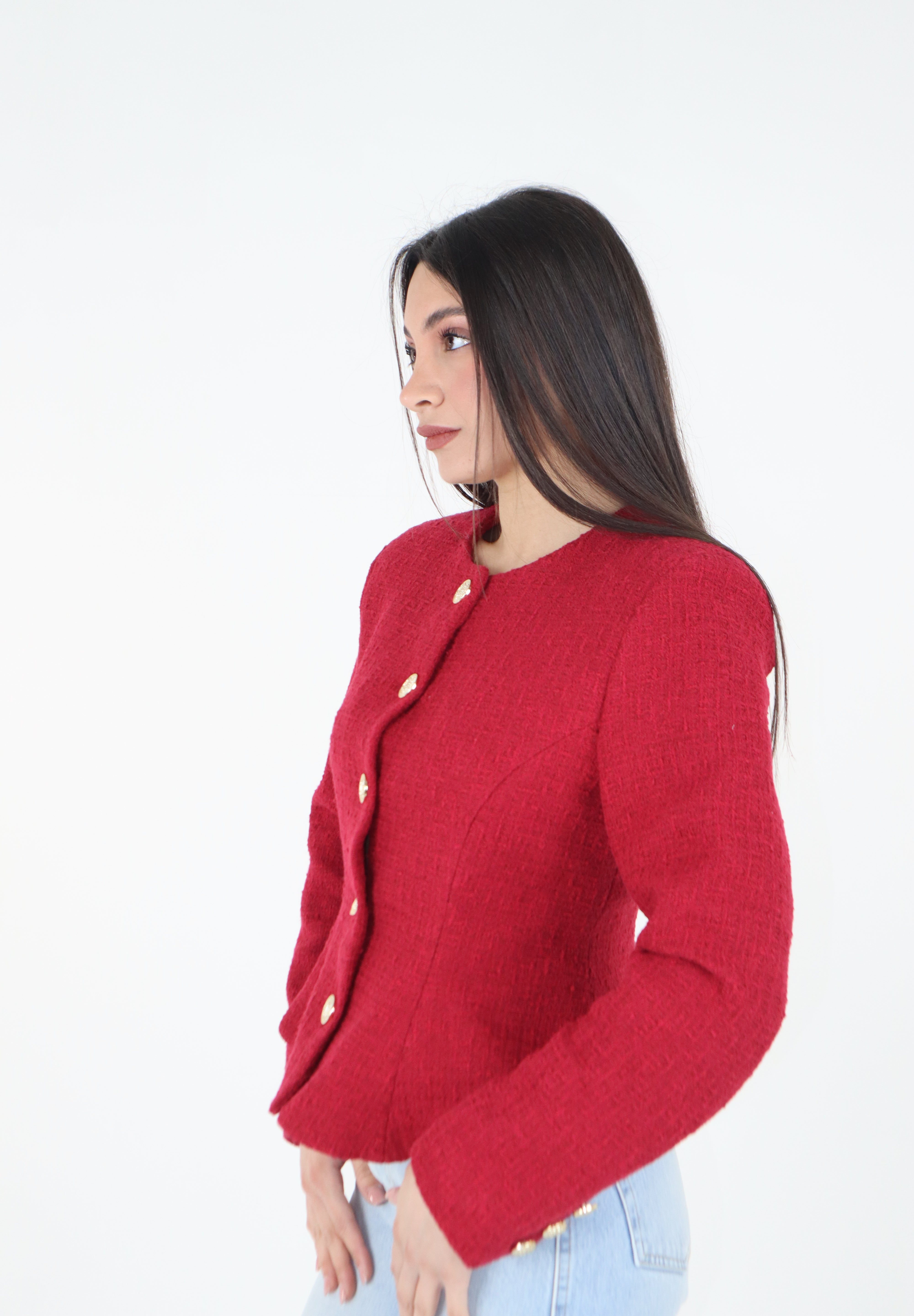 GIACCA BOUCLÈ ROSSA