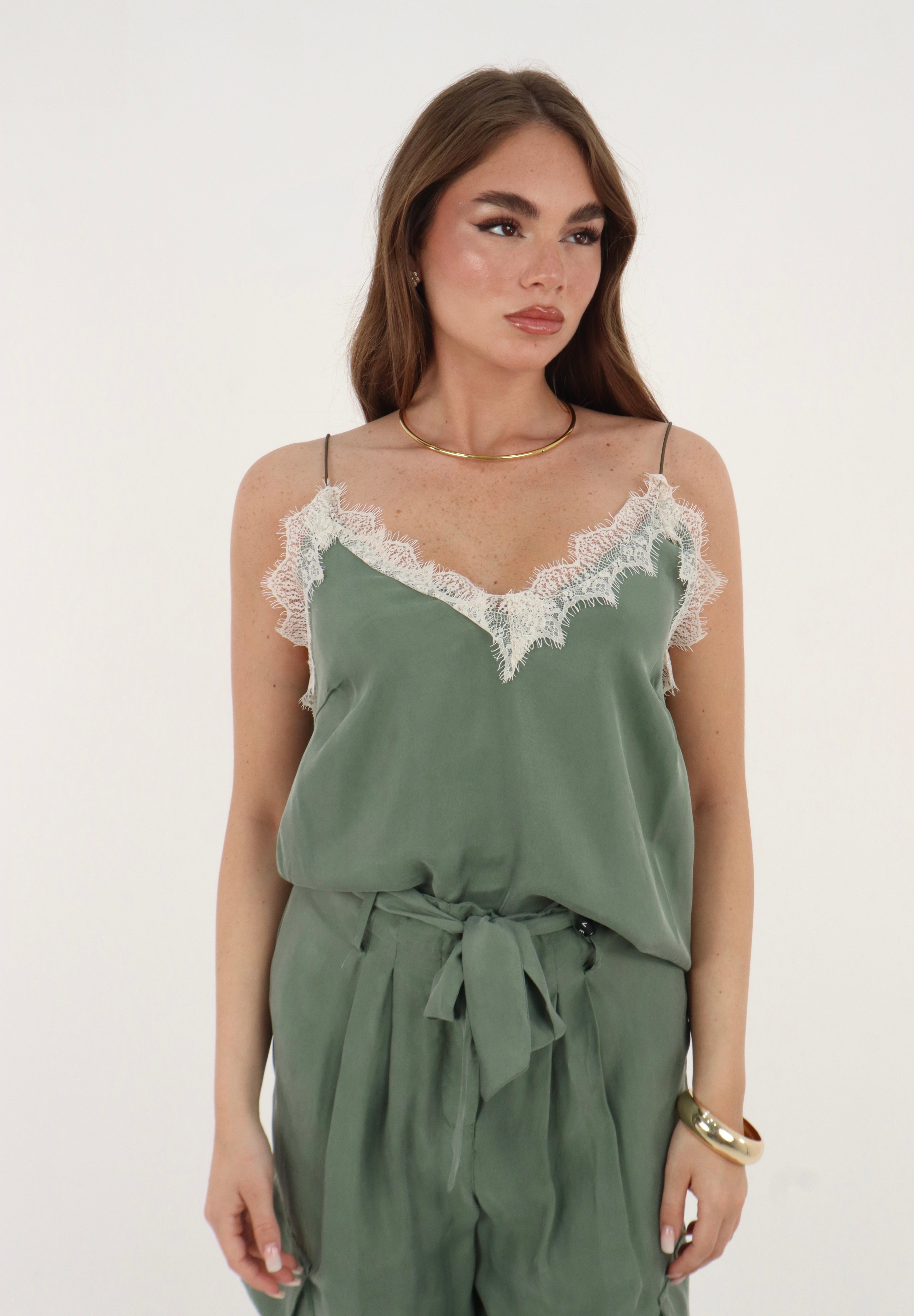 TOP CUPRO MILITARE