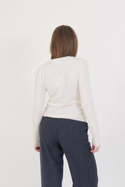 MAGLIA GIROCOLLO BURRO