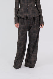 OVER PANTS NOA MOKA CHECK