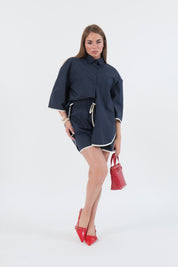 SHORT MARIN BLU