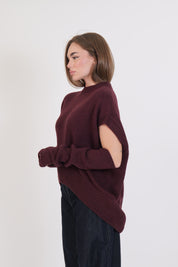 MAGLIA BORDEAUX MISTO LANA DIXIE